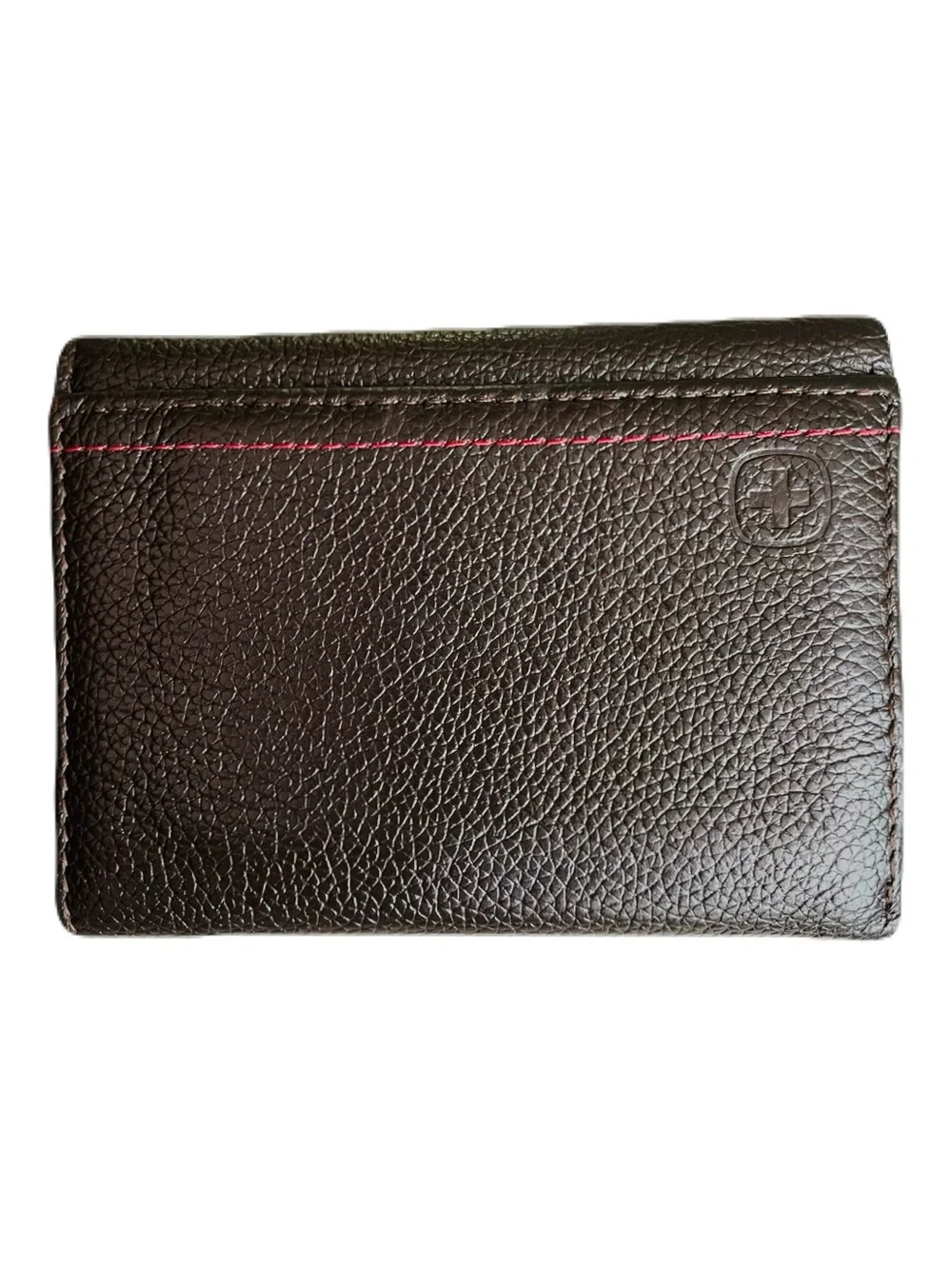 SwissGear Brown Leather Tri-Fold Wallet